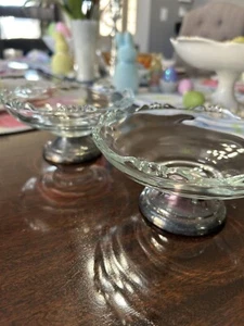 Vintage Princess House Depression Clear Glass Candy Dish -Set of 2- Approx 6"x3" - Picture 1 of 8