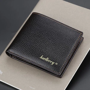 Portafoglio uomo pelle bifold moda porta carte di credito carta d'identità porta banconote pochette - Foto 1 di 22