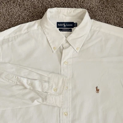 Ralph Lauren Yarmouth Oxford Men's Button Down Dress Shirt Striped Cotton 17/34 - Image 1 of 4