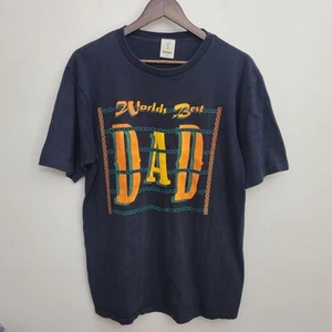 Camisa Vintage Worlds Best Dad Grande Negra Estampada Jostens Algodón EE. UU. Día del Padre - Imagen 1 de 8