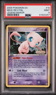 Mew 10/92 Stamped Reverse Holo Pokemon EX Legend Maker PSA 9 - Image 1 of 2