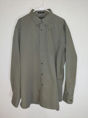 Camisa de vestir NORDSTROM para hombre verde oliva azul cuidado inteligente botón manga larga A4 Foto 1 de 4
