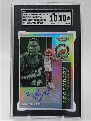 SHAWN KEMP 2019-20 CONTENDERS OPTIC LEGENDARY AUTOGRAPH AUTO /125 SGC 10 Q2167 - Image 1 of 2