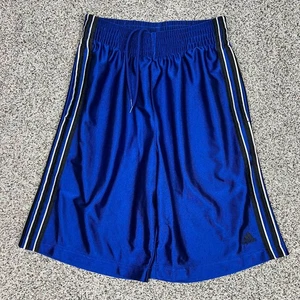 Vintage Adidas Shorts Mens Small Blue Shiny Dazzle Basketball Silky Baggy Y2K - Picture 1 of 6