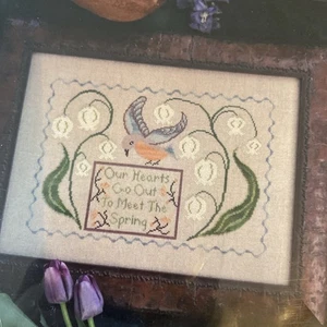 Die blaue Blume Kreuzstich "Unsere Herzen gehen raus" Neu Tabelle - Bild 1 von 3