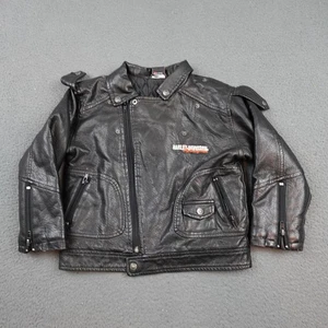 Harley Davidson Jacke Jugend klein schwarz Leder Motorrad Biker Adler - Bild 1 von 11