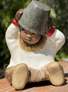 C. Alan Johnson Figurine Alaska Inuit Ahtoon Bucket Head 1962 Y200 Signed - Picture 1 of 5