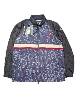 Moncler Genius 1952 Allos Printed Navy Nylon Jacke Größe 5 XXL - UVP £795 - Bild 1 von 20