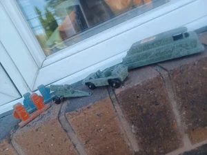 Vintage Midgetoy 4" Army Ambulance Jerp 50 Cal Gas Pump Made In Rockford Ill. - Picture 1 of 5