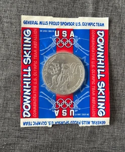 VTG US OLYMPIC TEAM Downhill Skiing Limited Edition General Mills Coin 1998 - Picture 1 of 4