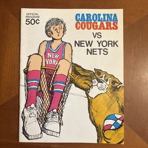 1970 -71 ABA basketball program Carolina Cougars New York Nets VG W/Score Card - Picture 1 of 10