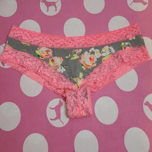 Rare Y2K VS PINK Lace Trim Cotton Extra Low Rise Cheeky Panty Size M - Bild 1 von 6