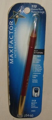 Pincel de labios y lápiz labial de alta definición Max Factor Couture Plum 113 NUEVO RARO Foto 1 de 3