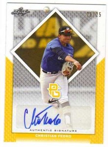 2016 Leaf Perfect Game National Showcase Yellow AUTO /25 #BA-020 Christian Fedko