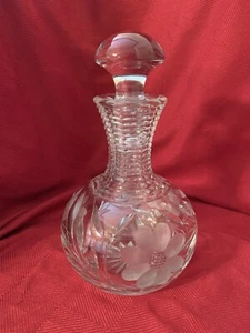 Vintage Antike Karaffe/Karaffe Wasser Wein McKee "Innovativ" geschliffenes Glas mit Stopfen - Bild 1 von 23