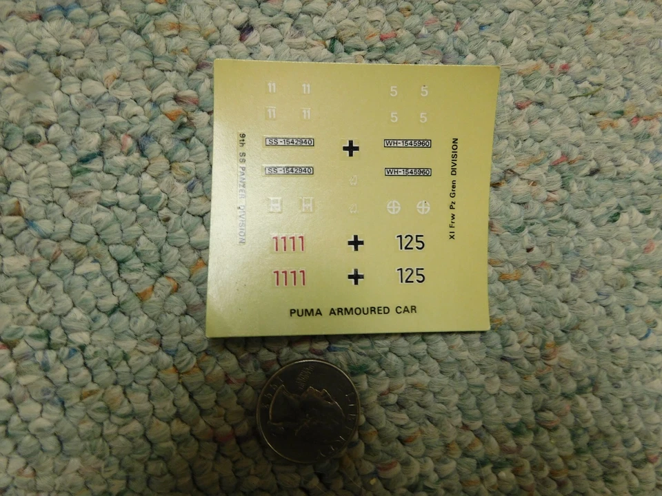 Matchbox decals 1/76 Puma Armoured car S3 - Image 1 of 1