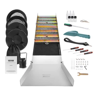 VEVOR Gold Panning Kit With Sluice Box 50" Aluminum Gold Mining Equipment 23 PCS - Picture 1 of 12