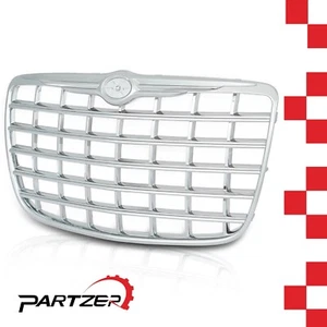 Chrome and Silver Grille For 2005 2006 2007 2008 09 2010 Chrysler 300 4805928AC - Picture 1 of 15