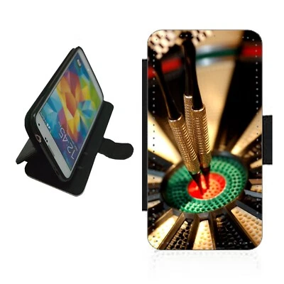 Darts Phone Case Wallet flip cover For iPhone Samsung DAR1 dartboard bullseye - Image 1 of 3