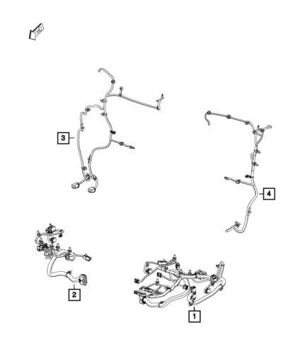 Genuine Mopar 2015 Chrysler 200 Rear Seat Back Wiring Harnesses 68207150AF - Изображение 1 из 1