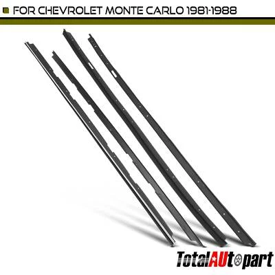 4x Barrido de ventana para Chevrolet Monte Carlo 1981-1988 interior y exterior izquierdo y derecho Foto 1 de 4