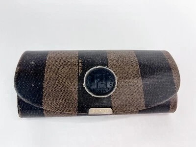 DE COLECCIÓN FENDI ESTUCHE RÍGIDO PARA OJOS ROMA ITALIA OCCHIALI ITALIA ESTUCHE A PRESIÓN DE LECTURA Foto 1 de 4