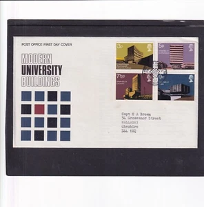 GB 1971 Edificios Universitarios Modernos FDC Oficina Filatélica de Edimburgo especial pmk - Imagen 1 de 1