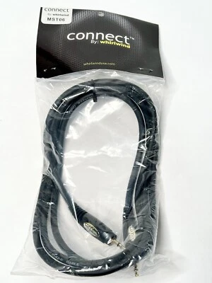 Paquete Whirlwind MST06 - Cable de conexión de seis pies 3,5 mm TRS iPod Cable de audio Nuevo con etiquetas Foto 1 de 2