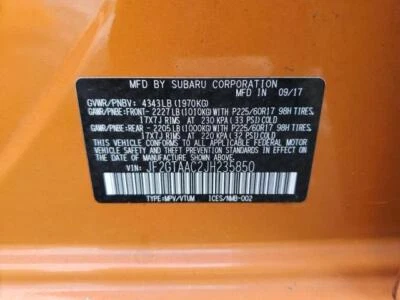 Medidor de velocímetro usado se adapta a: Subaru Xv Crosstrek Cluster 2018 MPH sin pre-choque Foto 1 de 4