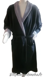 NEW WITH TAGS MENS UGG ROBINSON BLACK HEATHER KNIT FLEECE ROBE SIZE L/XL 1096932 - Picture 1 of 8