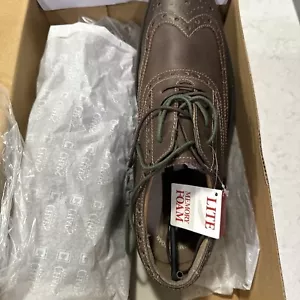 NEW Size 11 Men’s Chaps Haddon Chocolate Dress Lace Up Brogue Shoes Mens - Picture 1 of 9