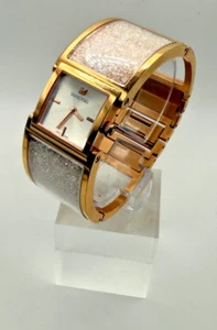 Women's Genuine Swarovski Crystal Rose Gold Tone Bangle Quartz Fashion Watch - Picture 1 of 10