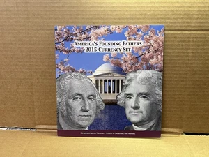 2015 America’s Founding Fathers Currency Set New York 2013 $1 2009 $2 In Hand - Picture 1 of 12