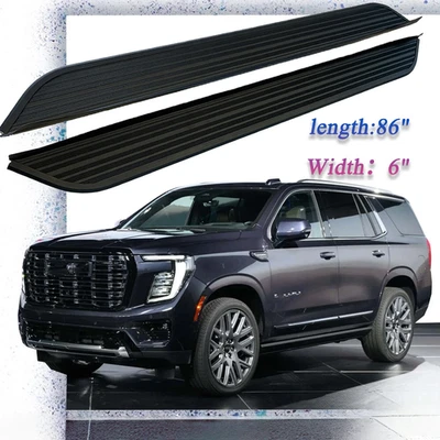 2PCS Running Boards Side Steps Nerf Bars Fits For GMC Yukon 2021-2025 - Image 1 of 4