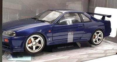 Solido 1/18 Scale Diecast S1804303 - 1999 Nissan Skyline R34 GTR Midnight Purple - Image 1 of 4