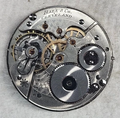 Rare Early Ball & Co. Hamilton Special 16s 16j Hunting Pocket Watch Movement! - Image 1 of 2
