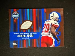 Joseph Addai 2008 Topps Pro Bowl Jersey Patch Indianapolis Colts D29 - Picture 1 of 1