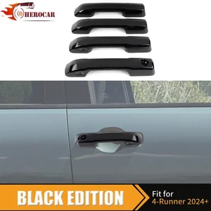4PCS Glosy Black Exterior Door Handle Covers w/smart Keyhole For 4Runner 2025+ - Picture 1 of 17