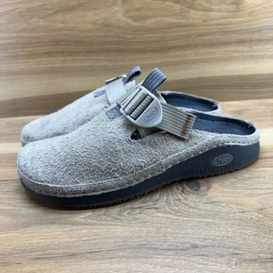 Chaco Paonia Clog Womens 9 Beige Suede Slip On Comfort Mules - Picture 1 of 11
