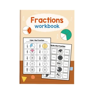 Children Math Fraction Practice Book with 24 Exercises for Teacher Portable - Image 1 of 4