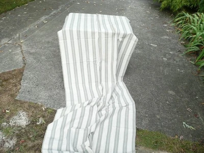 toile à matelas en métis ancienne vintage à décors de rayures 0,96 m x 3,80 m - Photo 1/4