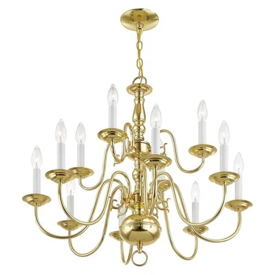 Livex Lighting - Williamsburgh - 12 Light Chandelier in Traditional Style - 26 - Image 1 of 4