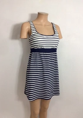 Vestido de natação Lands End listrado regata feminino sem mangas 8 - Imagem 1 de 4