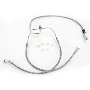 Drag Specialties Front Extended Len Braided SS Brake Line Kit +4 in. - 1741-2902 - Picture 1 of 2