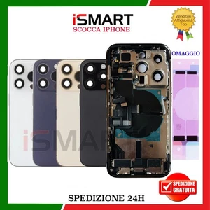 SCOCCA POSTERIORE COMPLETA PER IPHONE 14 PRO TELAIO+VETRO+FLEX BACK COVER - Imagen 1 de 1