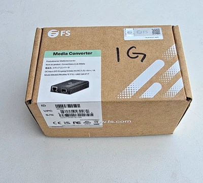 FS UMC-GA1F1T Mini Unmanaged 1x 10/100/1000Base-T RJ45 1x 1000Base-X SFP Gigabit - Image 1 of 2