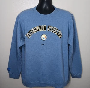 Vintage 90s Pittsburgh Steelers Men's XL NFL Sweatshirt Blue Nike USA - Picture 1 of 8