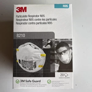 KOSTENLOSER VERSAND | 3M 8210 N95 Maske Box mit 20 Schutzpartikeln Atemschutzmaske 12/25 - Bild 1 von 5