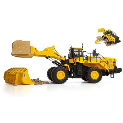 PALA GOMMATA KOMATSU WA600-8 CON FORCA x BLOCCHI 1:50 Universal Hobbies Mezzi In - Immagine 1 di 3