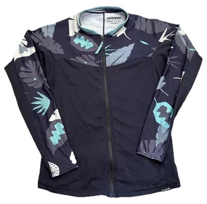Dakine Zip Up Long Sleeve Floral Rash Guard Girls Size Large - Picture 1 of 8